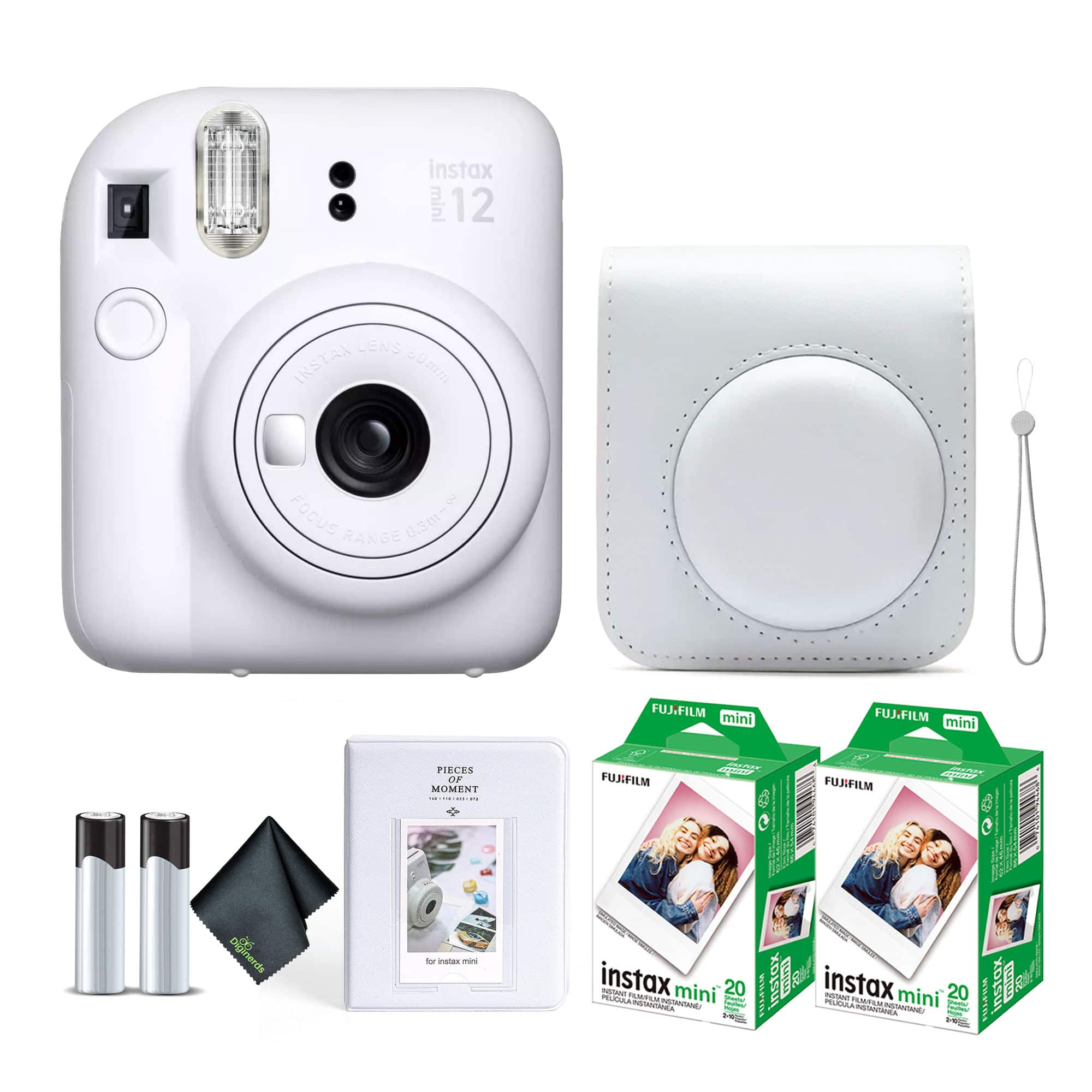 Fujifilm - INSTAX MINI 12 Instant Film Camera with Instant Film - Clay White