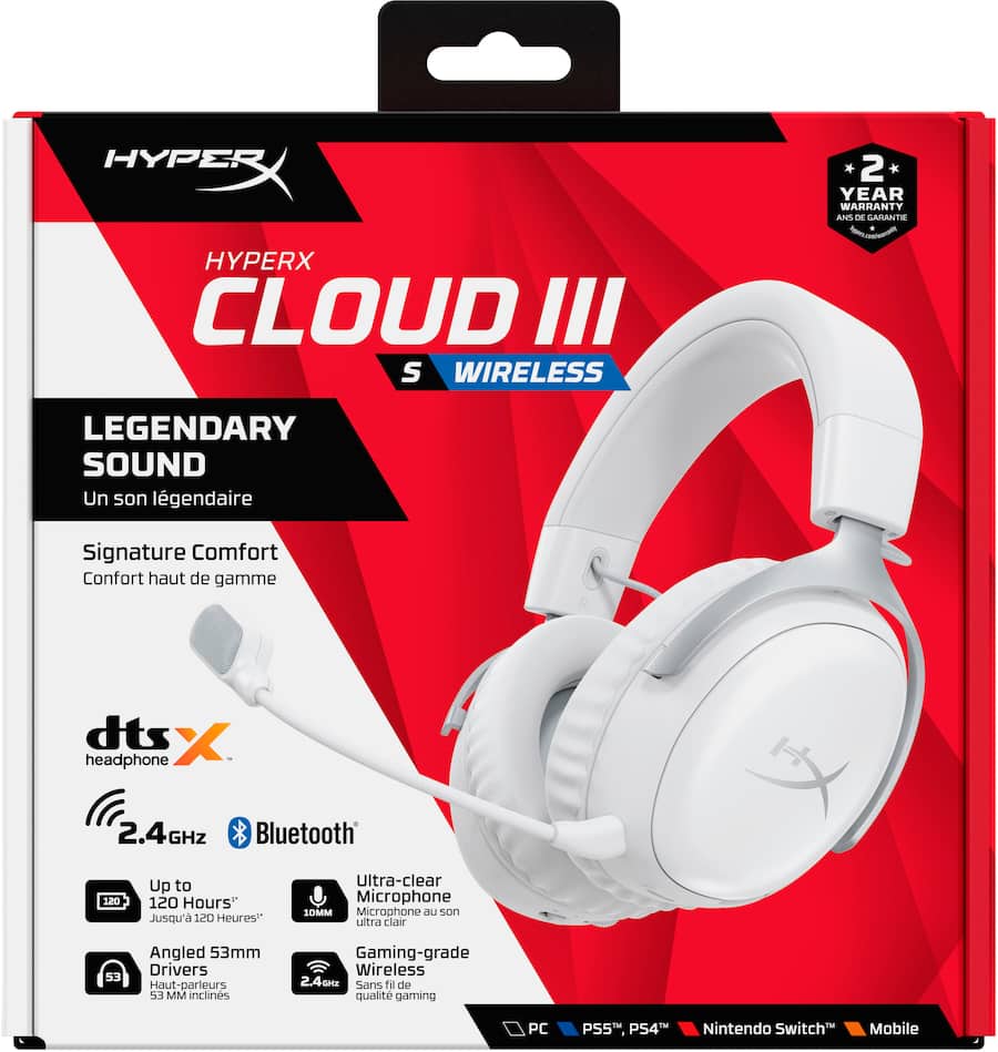 HyperX Cloud III S Wireless Gaming Headset for PC, PS5, PS4 HyperX Cloud III S Wireless Gaming Headset for PC, PS5, PS4