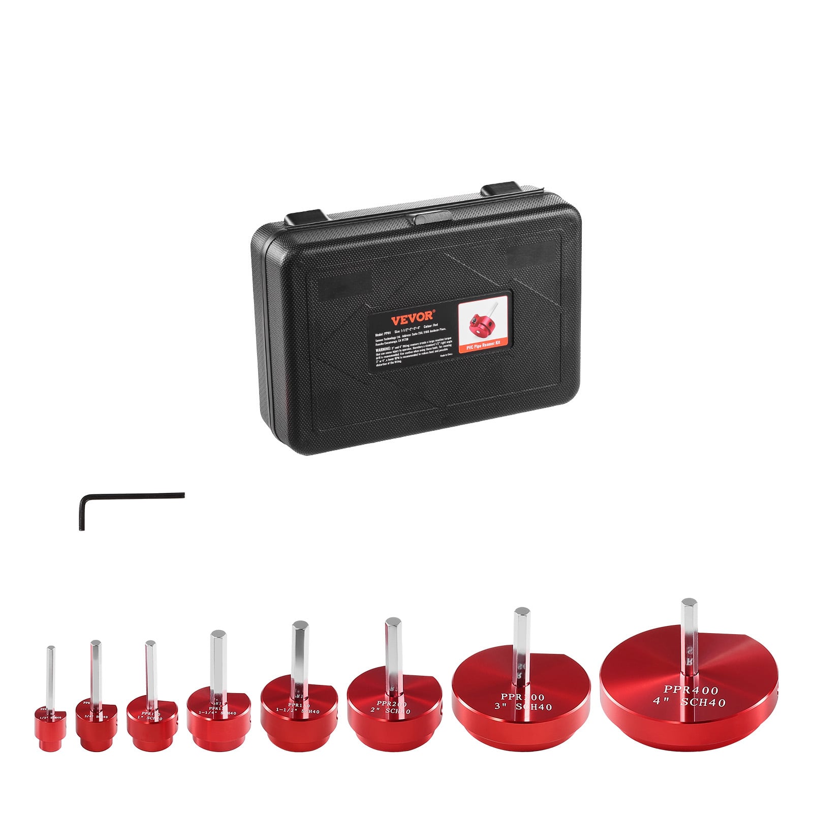 VEVOR - PVC Pipe Reamer Kit, Aluminum Alloy, PVC Pipe Fitting Reamer Plumbing Tools Kit, Socket Saver for SCH 40 Pipe - Red price history on PriceWatchPro