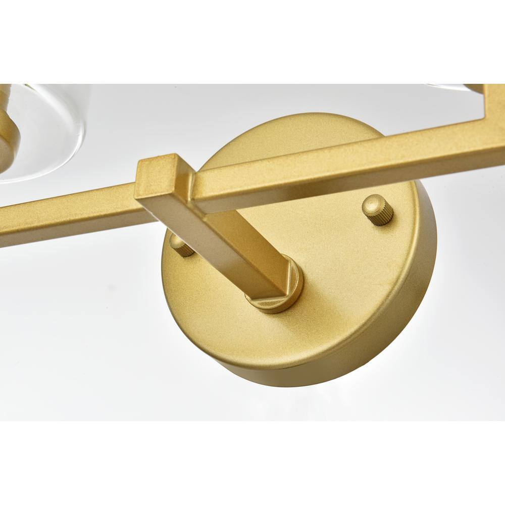 Living District - Mayson 2 light Bath Sconce - Brass And Clear price history on PriceWatchPro