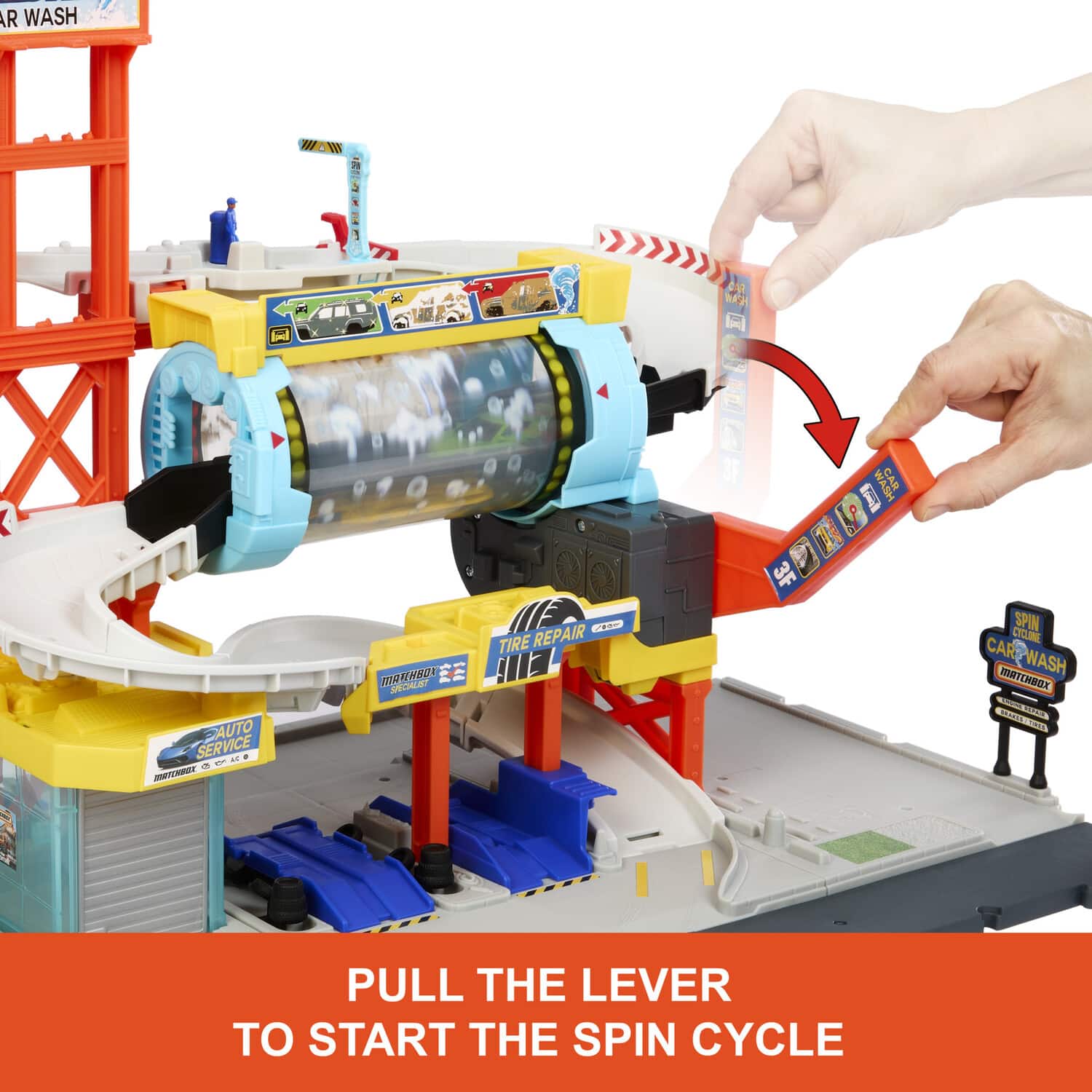 Mattel Matchbox Spin Cyclone Car Wash COLLECTIBLES Multicolor