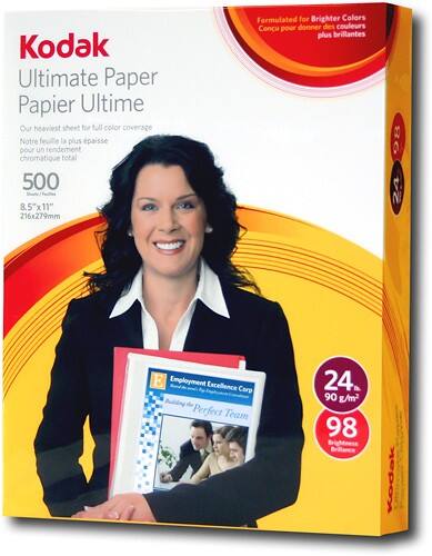 Angle Standard. Kodak - Ultimate Copy Paper - White.