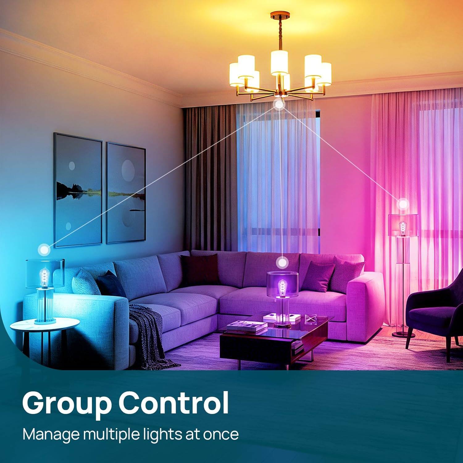 Group Control  
Manage multiple lights at once