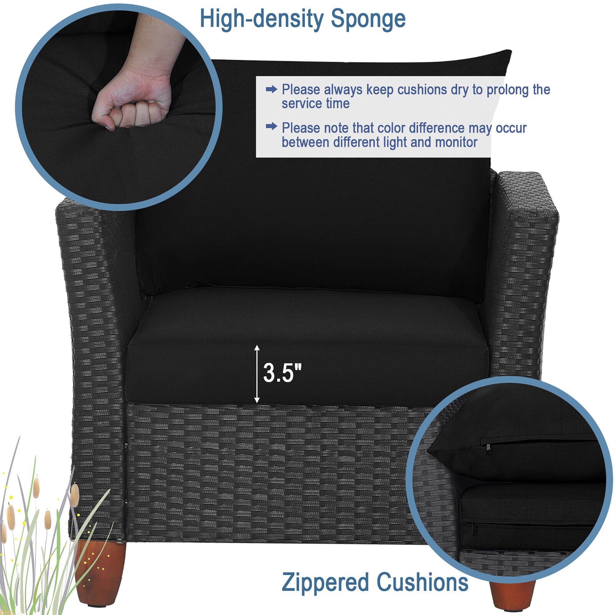 High-density Sponge
Please always keep cushions dry to prolong the service time
Please note that color difference may occur between different light and monitor
3.5"
Zippered Cushions