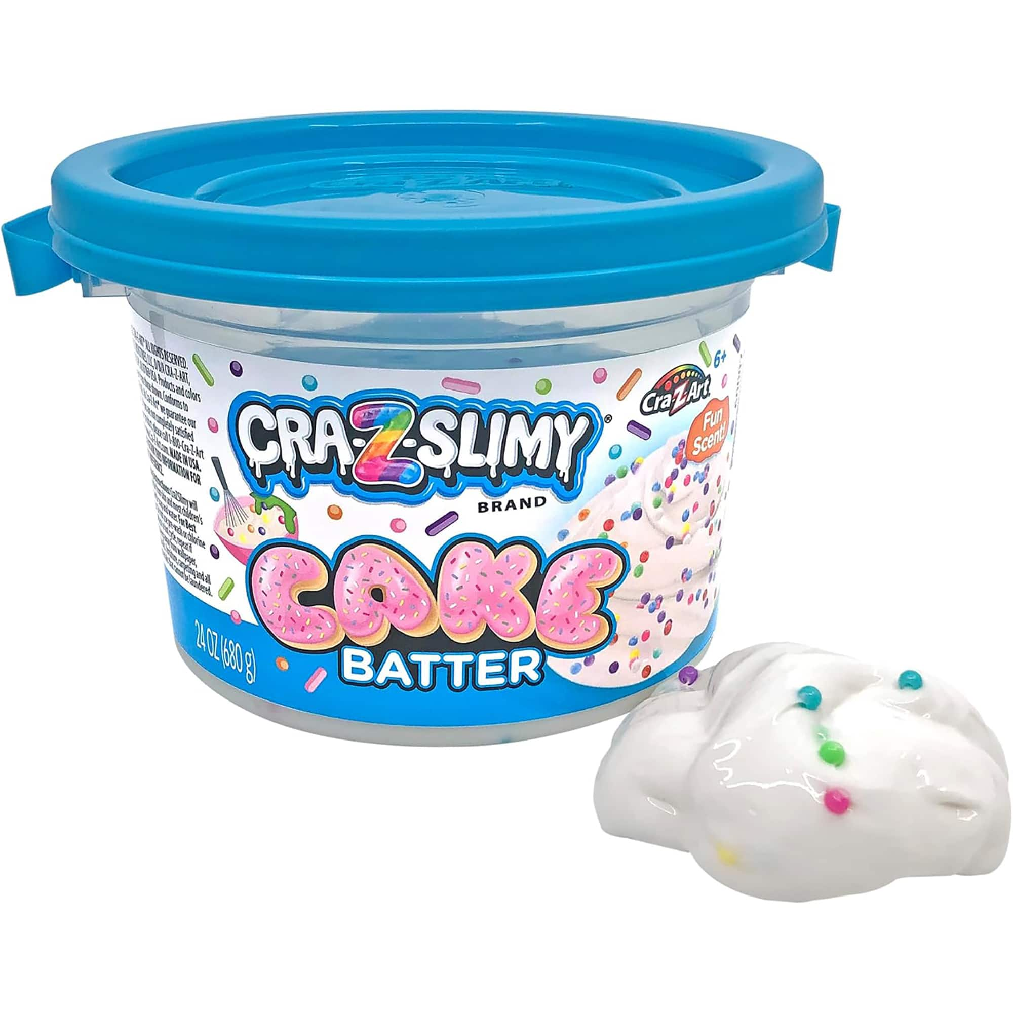 Cra-Z-Art Cra-Z-Slimy: Cake Batter Scented Slime 24oz Bucket,Kids 6 ...