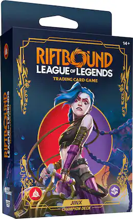 14+ RIFTBOUND LEAGUE OF LEGENDS TRADING CARD GAME POMPOW PON LEGENDS CARD GAME RIFTBOUND LEAGUES OF TRADING m I ROT GAMES LS GAE JINX CHAMPION DECK