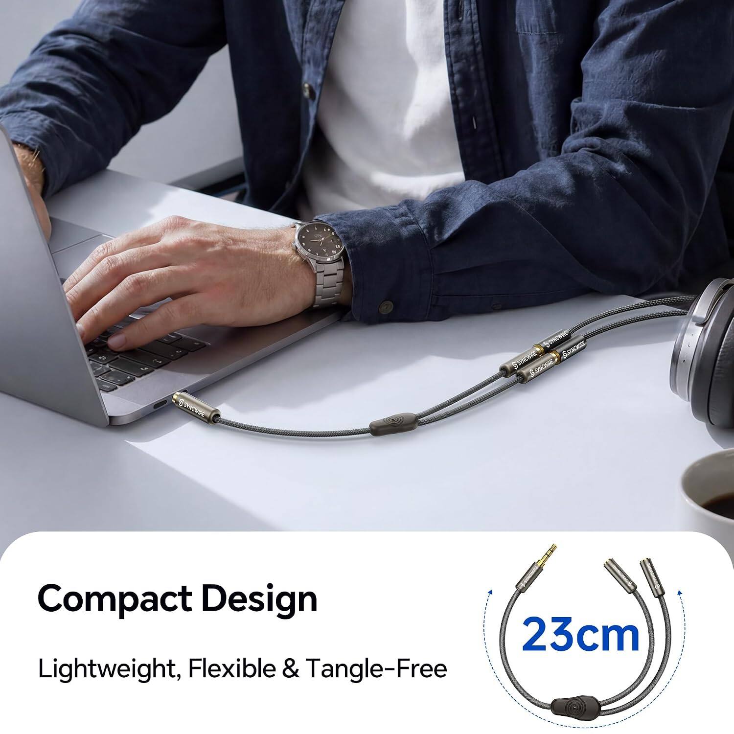 Compact Design  
Lightweight, Flexible & Tangle-Free  
23cm