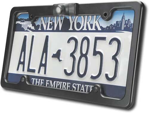 Angle Standard. Audiovox - License Plate Frame with Built-In CMOS Rearview Camera.