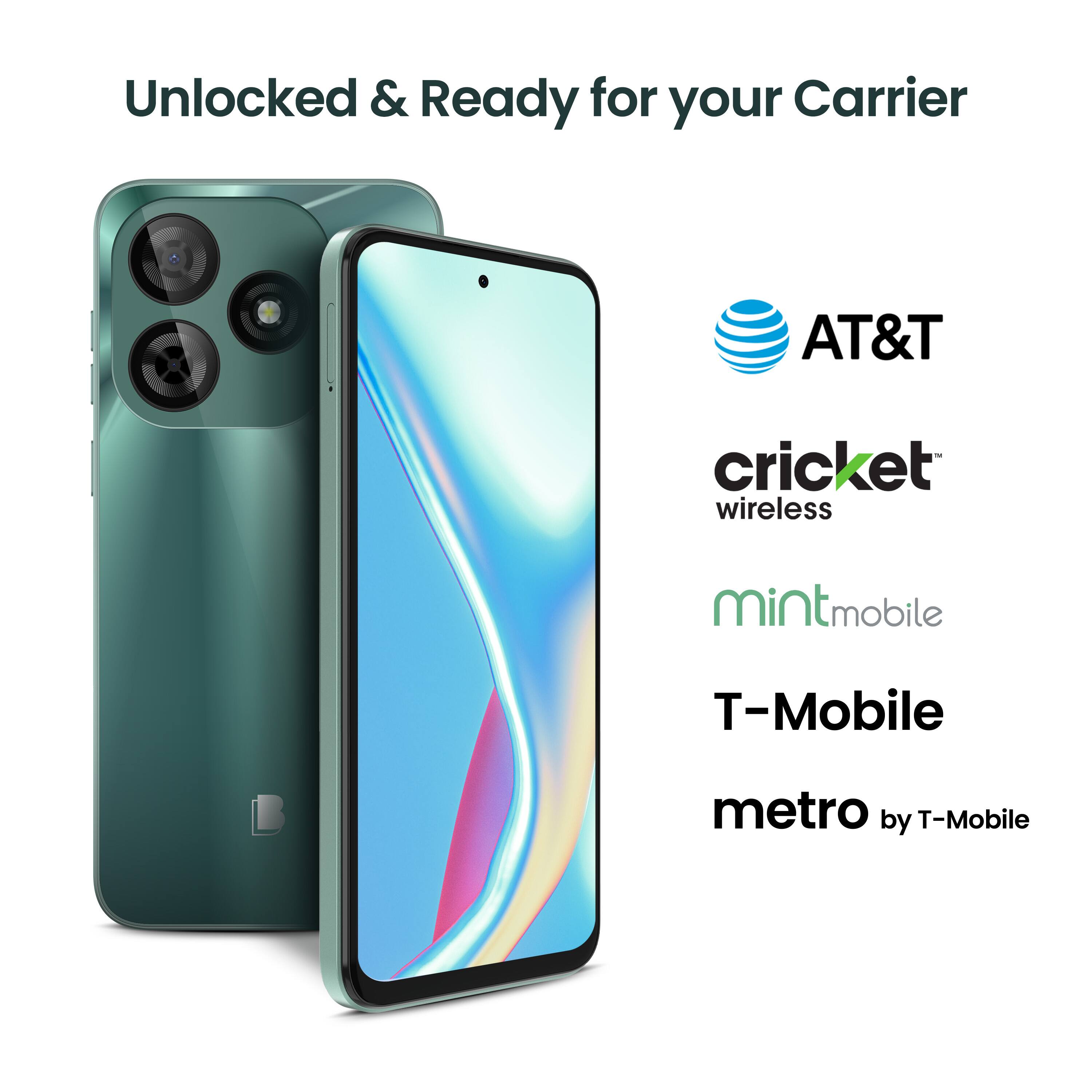 Unlocked & Ready for your Carrier

AT&T  
cricket wireless  
mint mobile  
T-Mobile  
metro by T-Mobile