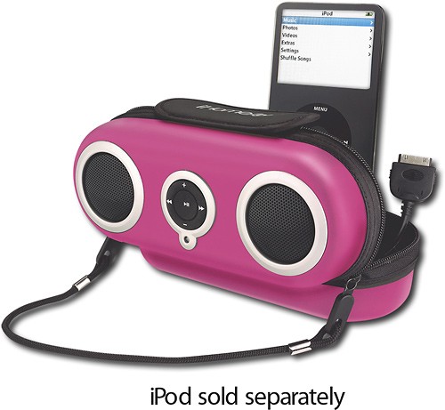 iHome iHM3 Portable Speaker System for iPod and MP3 Players Pink 