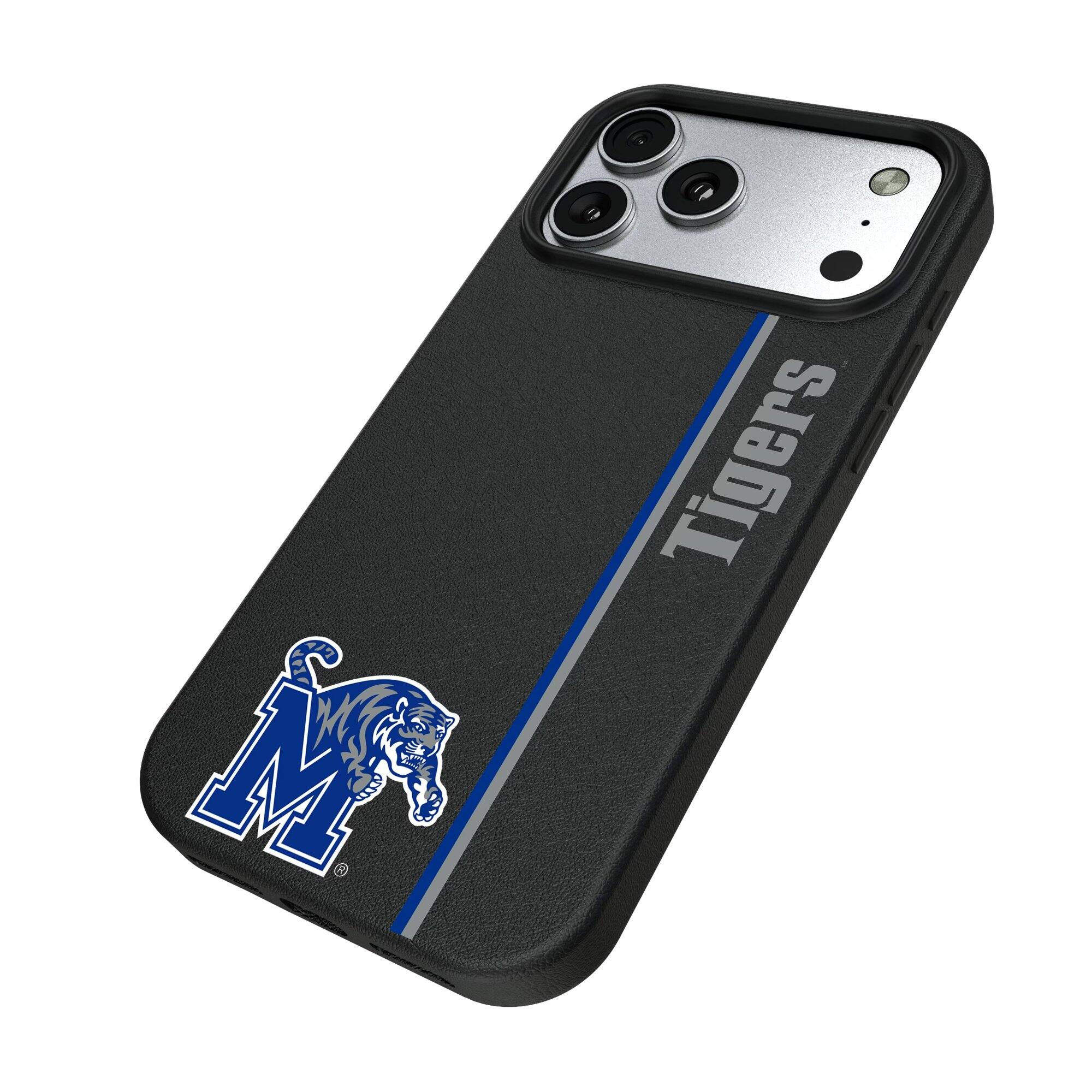Alt View 1. Keyscaper - Memphis Tigers iPhone Magnetic Bump Case - 17 Pro Max - Black.