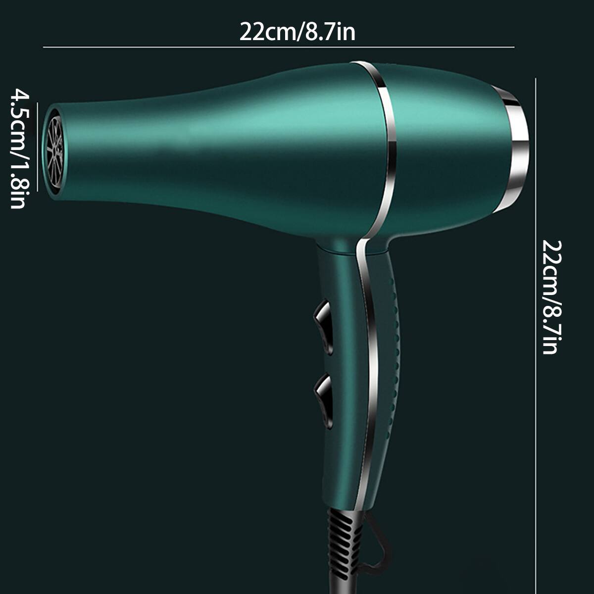 4.5cm/1.8in  
22cm/8.7in  
22cm/8.7in