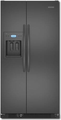 Front Standard. KitchenAid - Architect II 24.5 Cu. Ft. Counter-Depth Side-by-Side Refrigerator - Black.