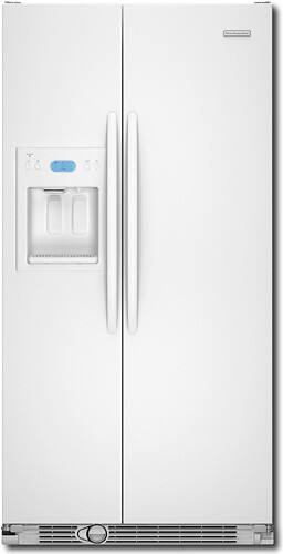 Front Standard. KitchenAid - Architect II 24.5 Cu. Ft. Counter-Depth Side-by-Side Refrigerator - White.