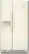 Front Standard. KitchenAid - Architect 21.8 Cu. Ft. Side-by-Side Refrigerator w/ Thru-the-Door Ice and Water - Biscuit.