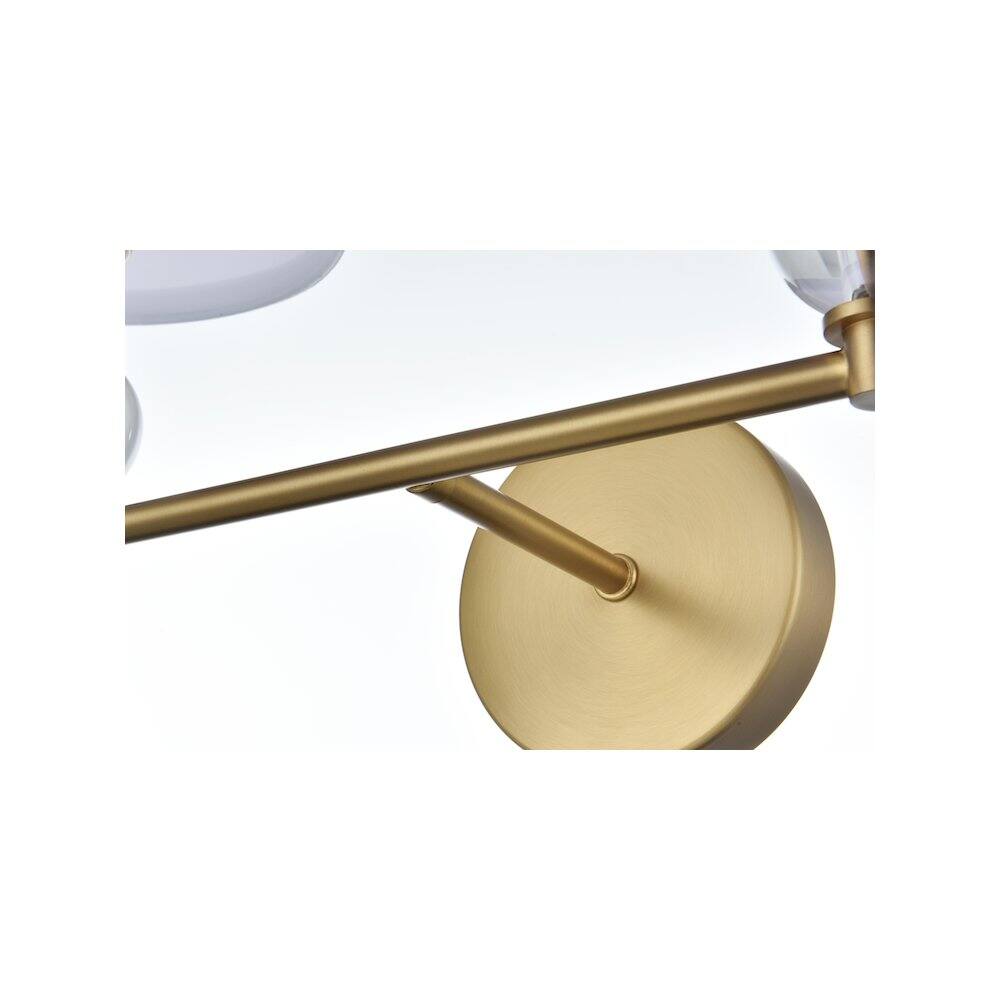 Back. Living District - Bethany 17 inch Wall Sconce in Satin Gold - Satin Gold And White.