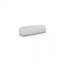 Meridian Furniture - Calum Cream Chenille Fabric Bench - Beige