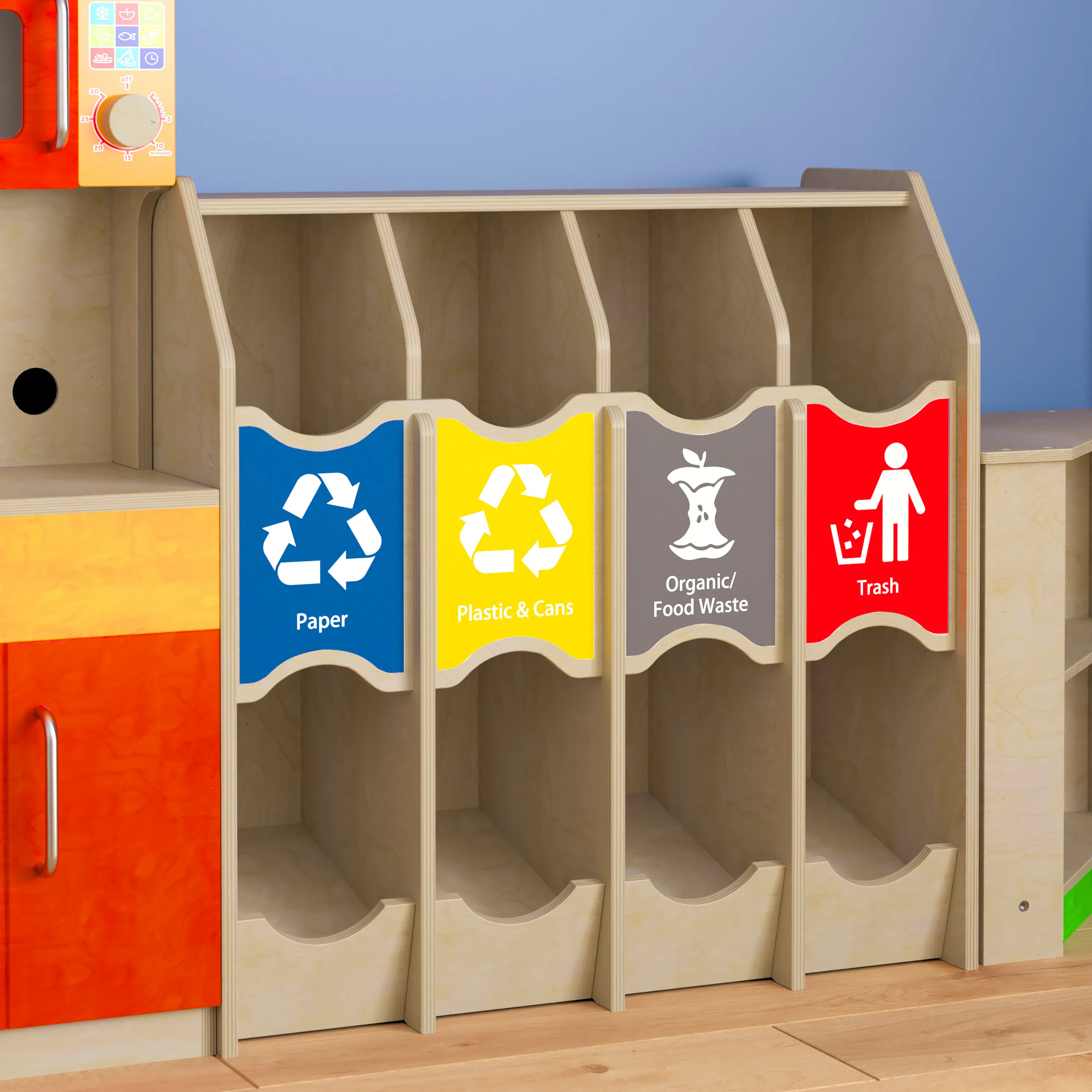 L B - Paper Plastic & Cans Organic/ Food Waste Trash