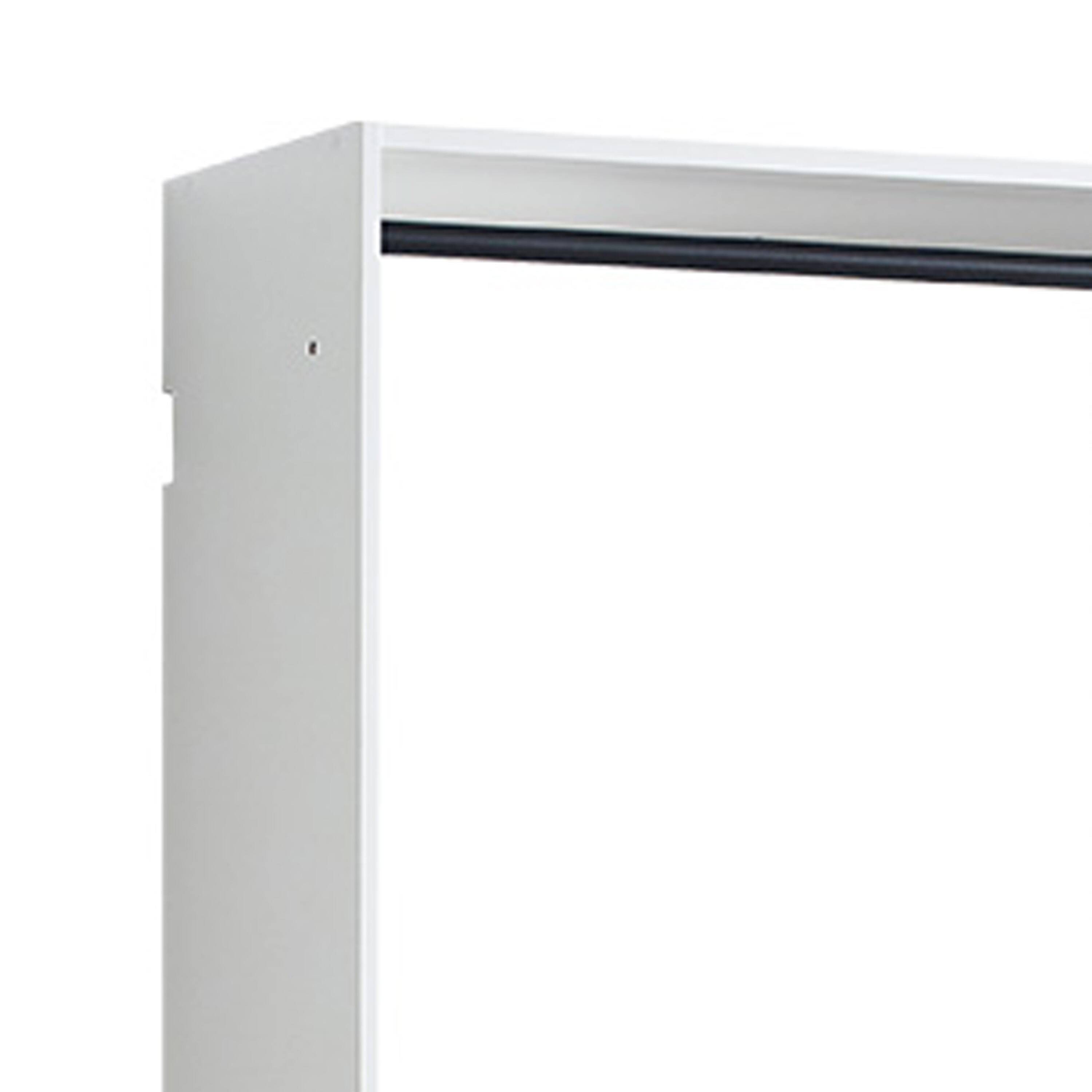 Back. Manhattan Lane - Vedz Wall Mounted Closet Set, 6 Hanging Rods, White Melamine - White.