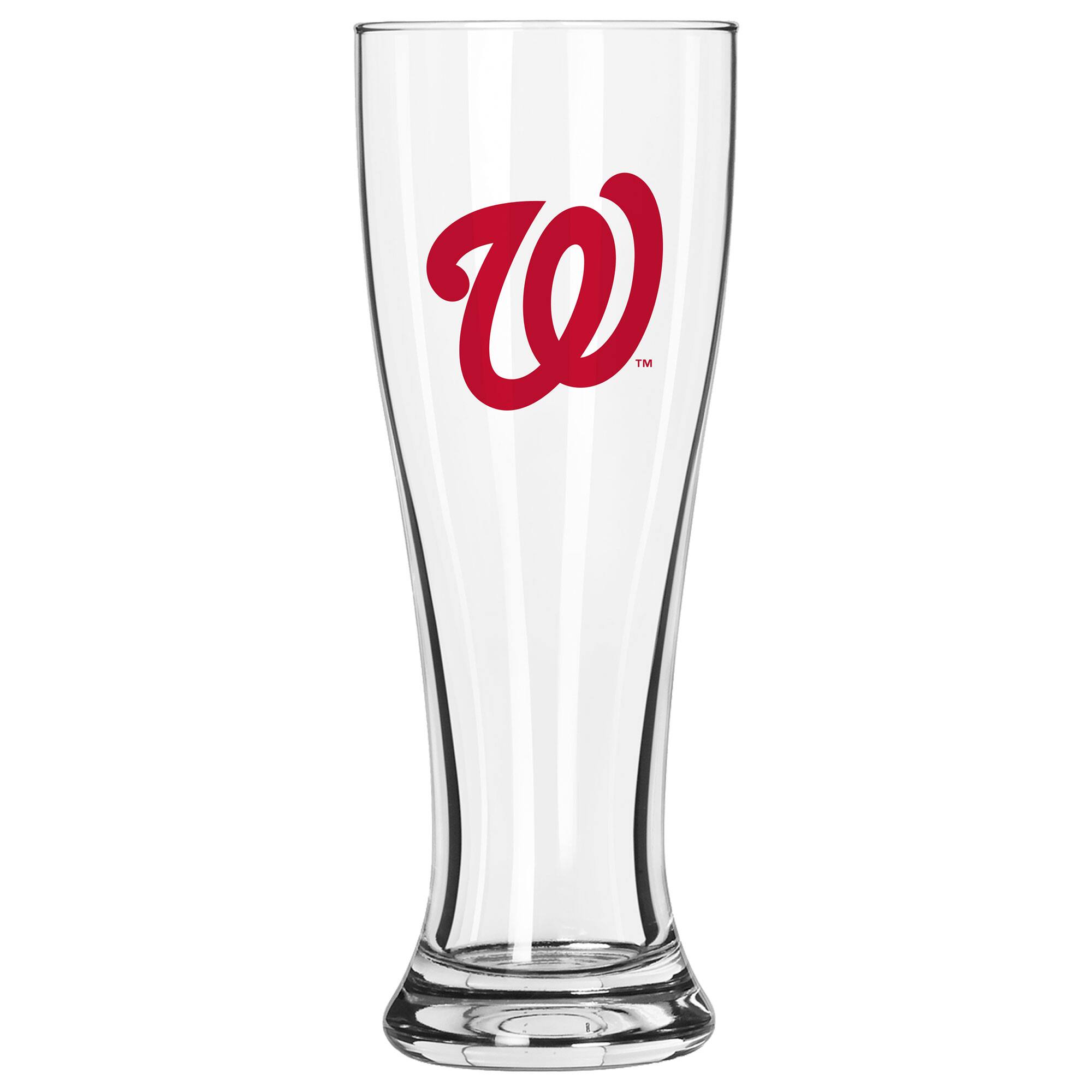 Front. Logo Brands - Washington Nationals 16oz. Gameday Pilsner Glass - Multicolor.