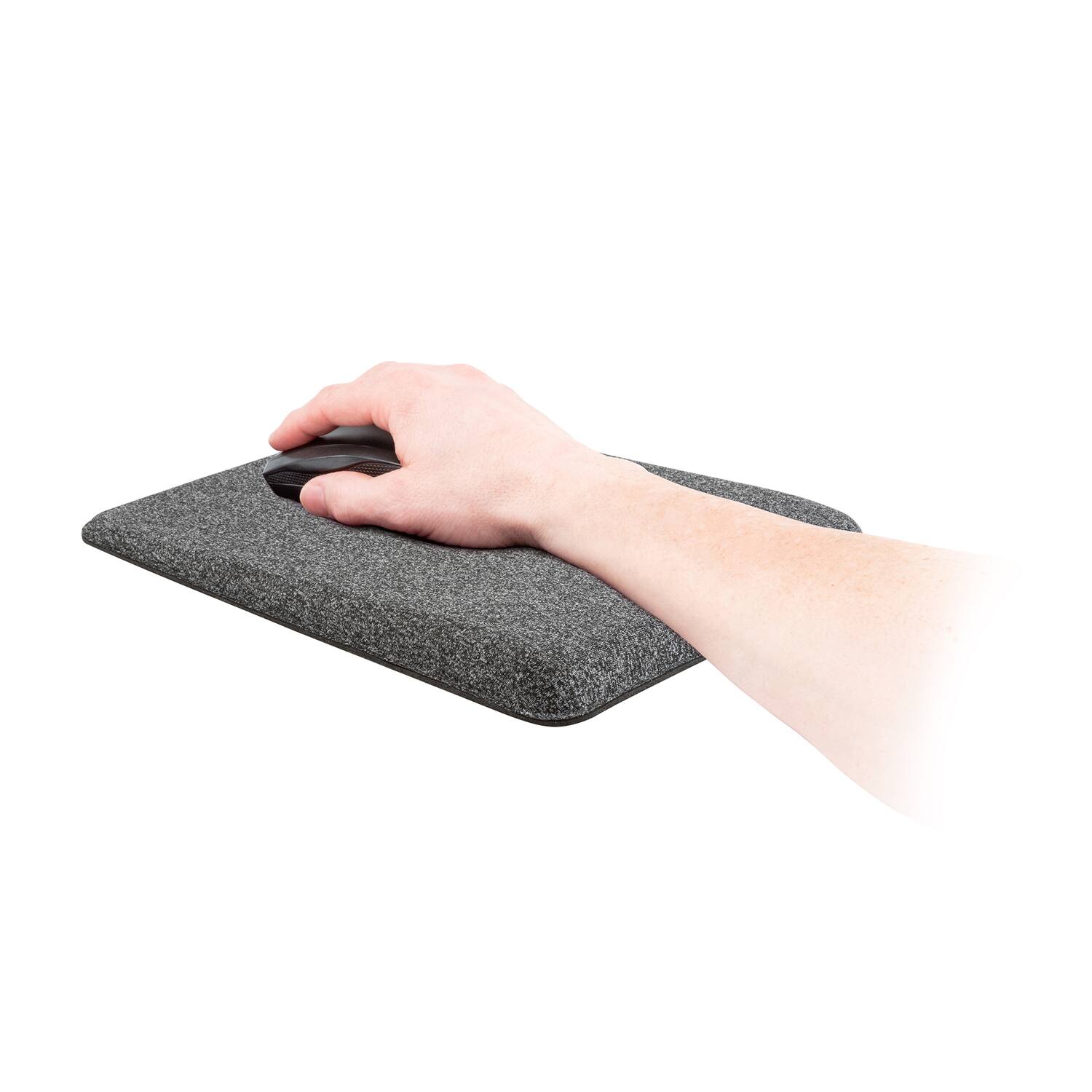 Alt View 2. Allsop - Premium Plush Angled Mouse Pad - GRAY.