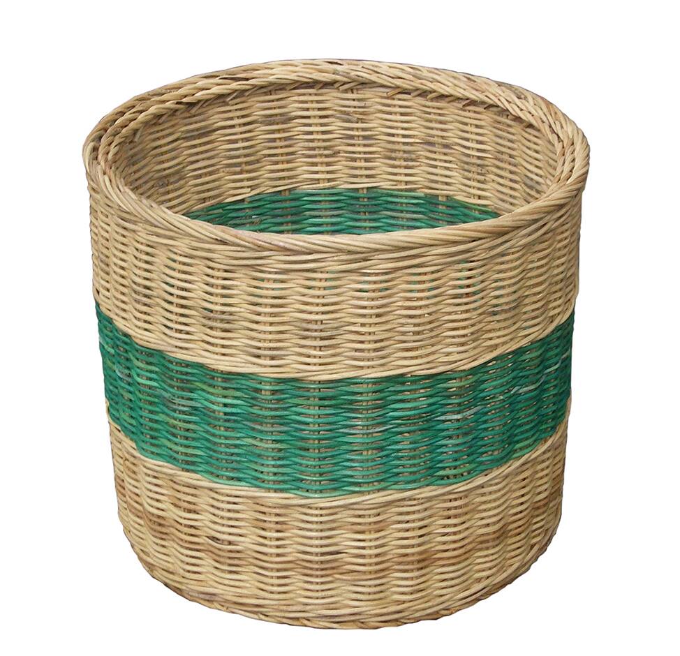 Dart - Wicker Magazine Basket - Brown and Green