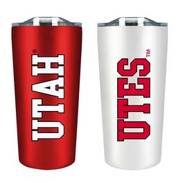 The Fanatic Group - Utah Utes 18oz. Soft Touch Tumbler Two-Piece Set - Multicolor