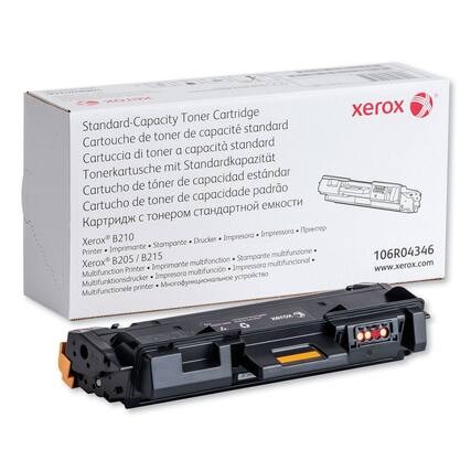 Sure, here is the corrected and grouped text:
---
**Xerox® Standard-Capacity Toner Cartridge**
- Cartouche de toner de capacité standard
- Cartuccia di toner a capacità standard
- Tonerpatrone mit Standardkapazität
- Cartucho de toner de capacidad estándar
- Cartucho de toner de capacidad padrão
- Картридж с тонером стандартной емкости
**Compatible with:**
- Xerox® B210
- Xerox® B205 / B215
**Printer Models:**
- Printer • Imprimante • Stampante • Drucker • Impresora • Печать
- Multifunction Printer • Impresora multifunción • Imprimante multifonction • Multifunktiondrucker • Многорубежное устройство • Multifunctionele printer
**Product Code:**
- 106R04346
**Website:**
- www.xerox.com
---