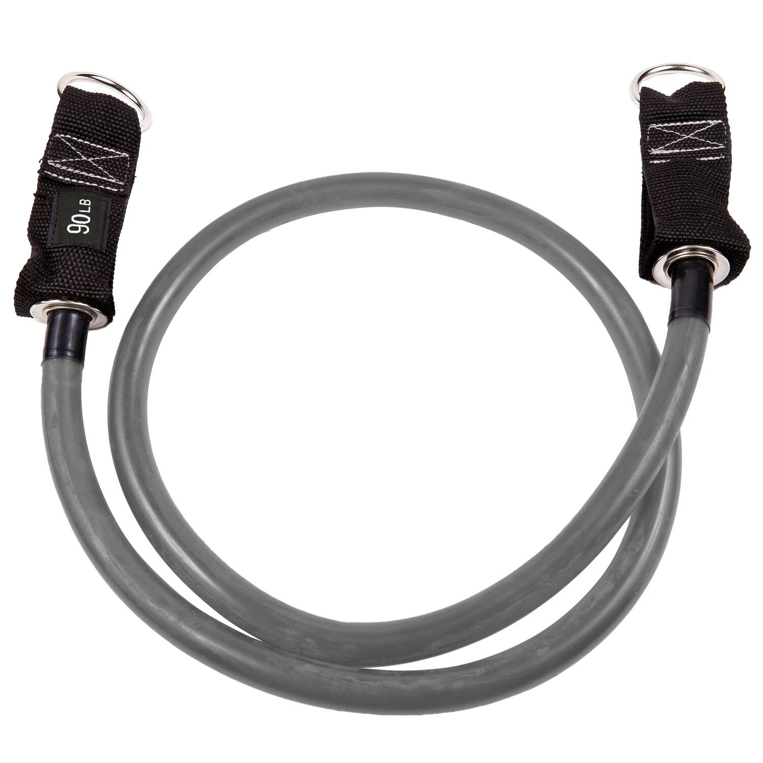 Left. GoFit - Power Tube Resistance Band - Gray.