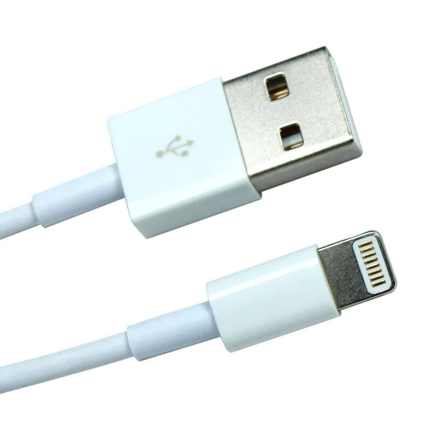 Left. Stock Preferred - 3ft USB Charging & Data Sync Cable for iPhone - White.