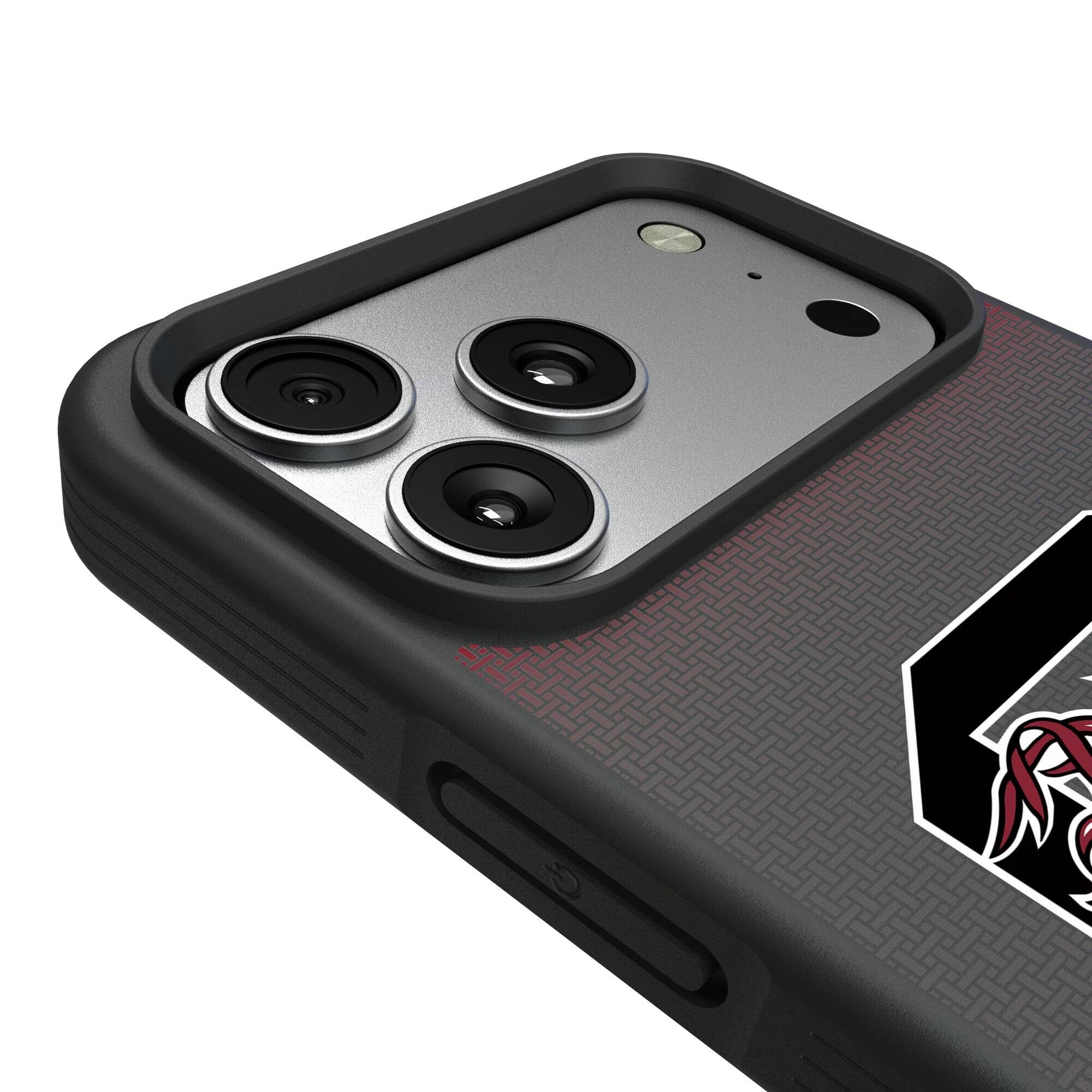 Alt View 2. Keyscaper - South Carolina Gamecocks Bump Case with 8.2ft Drop Protection - 16 Pro Max - Black.