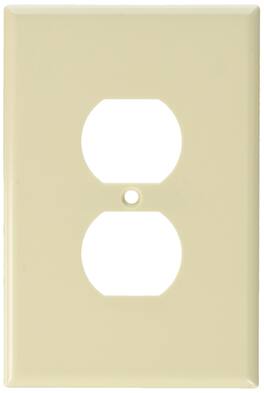 Leviton - 1 gang Plastic Duplex Wall Plate 1 pk - Almond