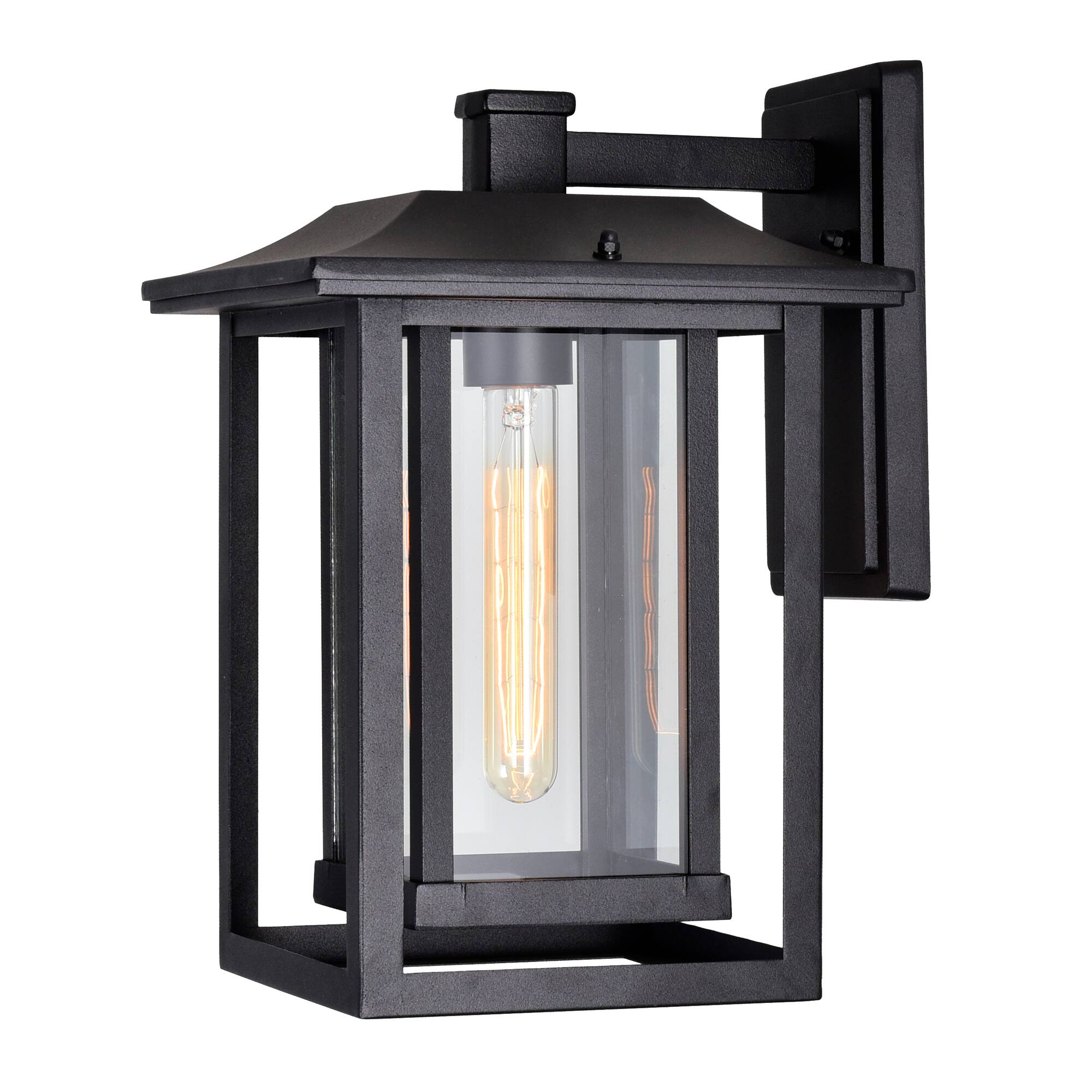Alt View 1. CWI Lighting - Winfield 1 Light Black Outdoor Wall Light - Black.