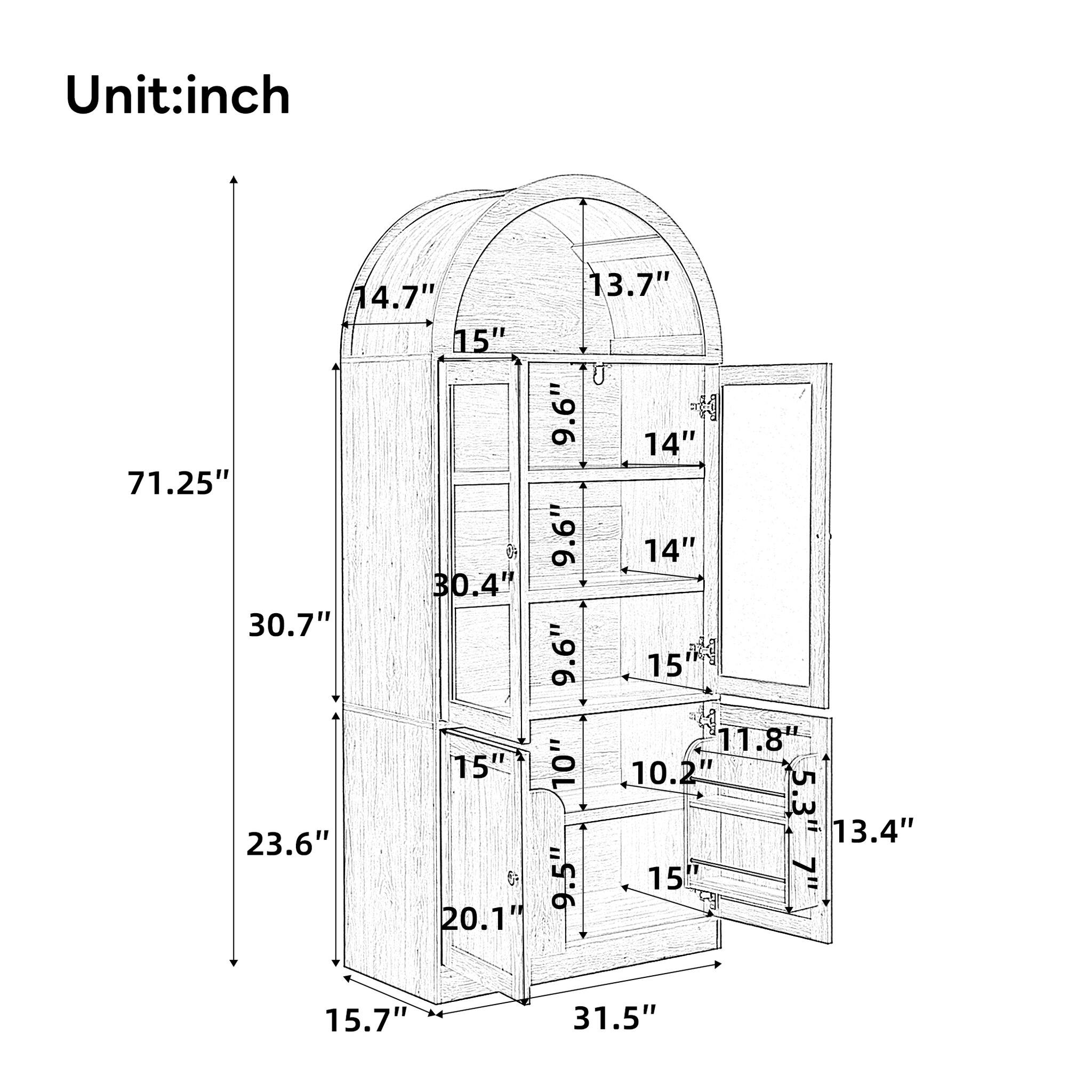 Unit: inch

14.7" 15" 71.25" 30.4" 30.7" 15" 23.6" 20.1" 13.7" 9.6" 14" 9.6" 14" 9.6" 15" 11.8" 10" 10.2" 5.3" 5" 13.4" 9.5" 15" 15.7" 31.5"