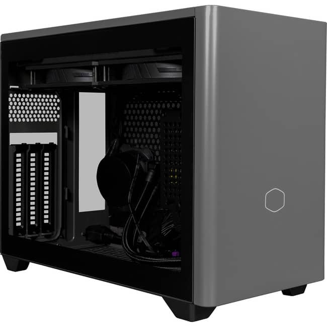 Cooler Master - NR200P MAX NR200P-MCNN85-SL0 Computer Case - Mini-tower - Black, Gray - Steel, Mesh, ABS Plastic, Tempered - Black,Gray