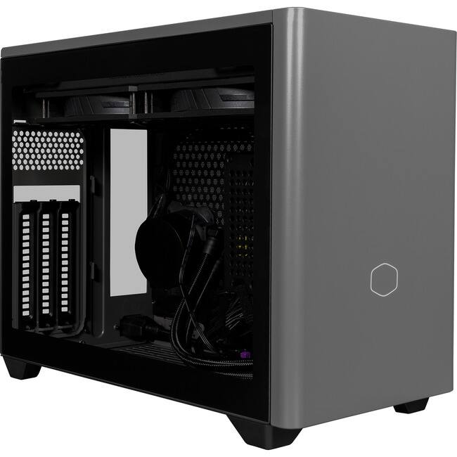 Front. Cooler Master - Cooler Master NR200P MAX NR200P-MCNN85-SL0 Computer Case - Mini-tower - Black, Gray - Steel, Mesh, ABS Plastic, Tempered - Black,Gray.