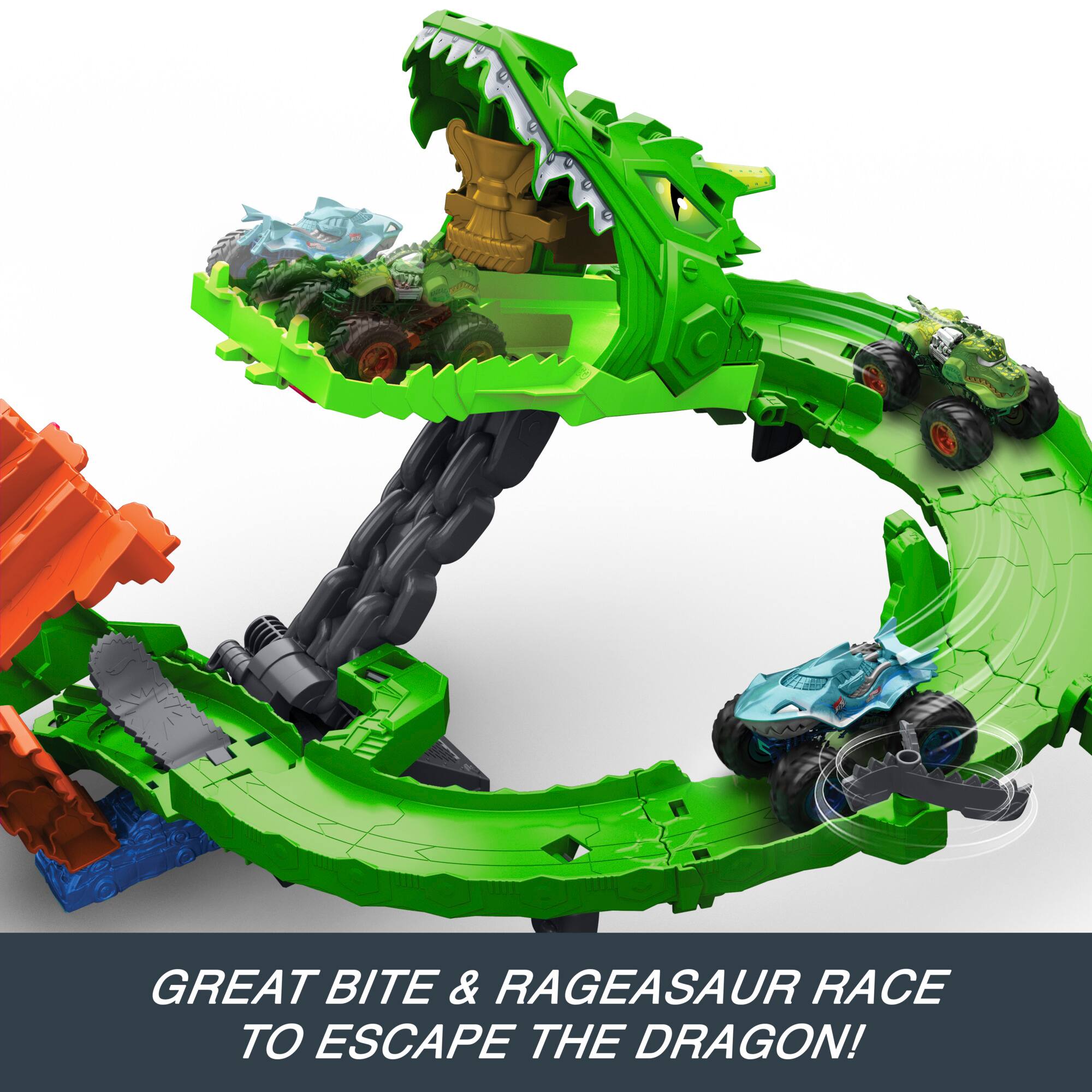 GREAT BITE & RAGEASAUR RACE TO ESCAPE THE DRAGON!