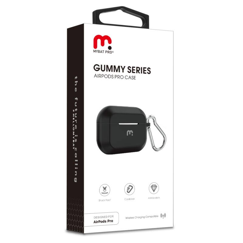 MYBAT PRO the future is calling GUMMY SERIES AIRPODS PRO CASE m Caldbine Ant-Scialch Shock Proof DESIGNED FOR Wireless Charging Compatible AirPods Pro