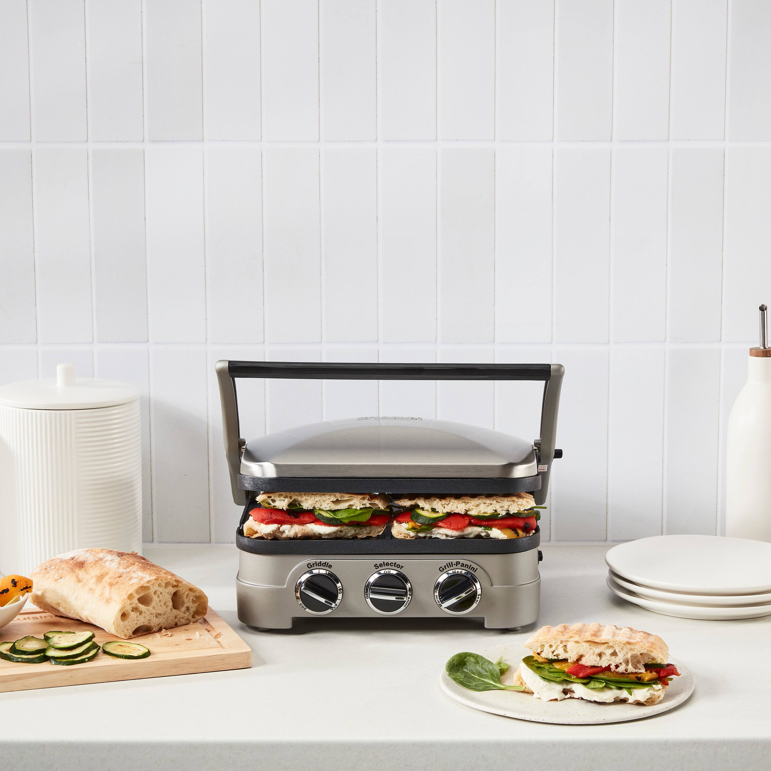 Cuisinart Griddler Indoor Grill Stainless Steel GR-4NNAS - Best Buy