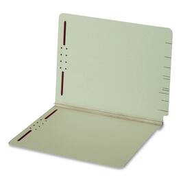 Tops Business Forms - Colored Pressboard End Tab Fastener Folders, 3" Expansion, 2 Fasteners, Letter Size, Light Green Exterior, 25/Box