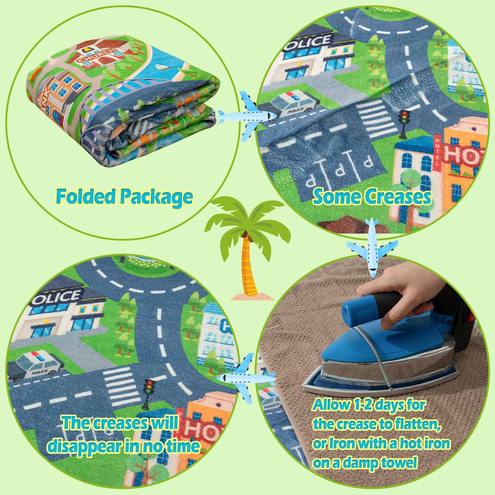 - Folded Package
- Some Creases
- The creases will disappear in no time
- Allow 1-2 days for the crease to flatten, or Iron with a hot iron on a damp towel