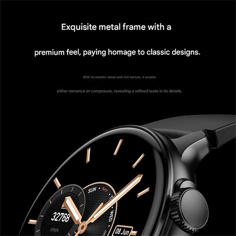 Exquisite metal frame with a premium feel, paying homage to classic designs. With its metallic sheen and rich texture, it exudes either romance or composure, revealing a refined taste in its details. SUN MY 32768 steps WED LECT 08 Jun