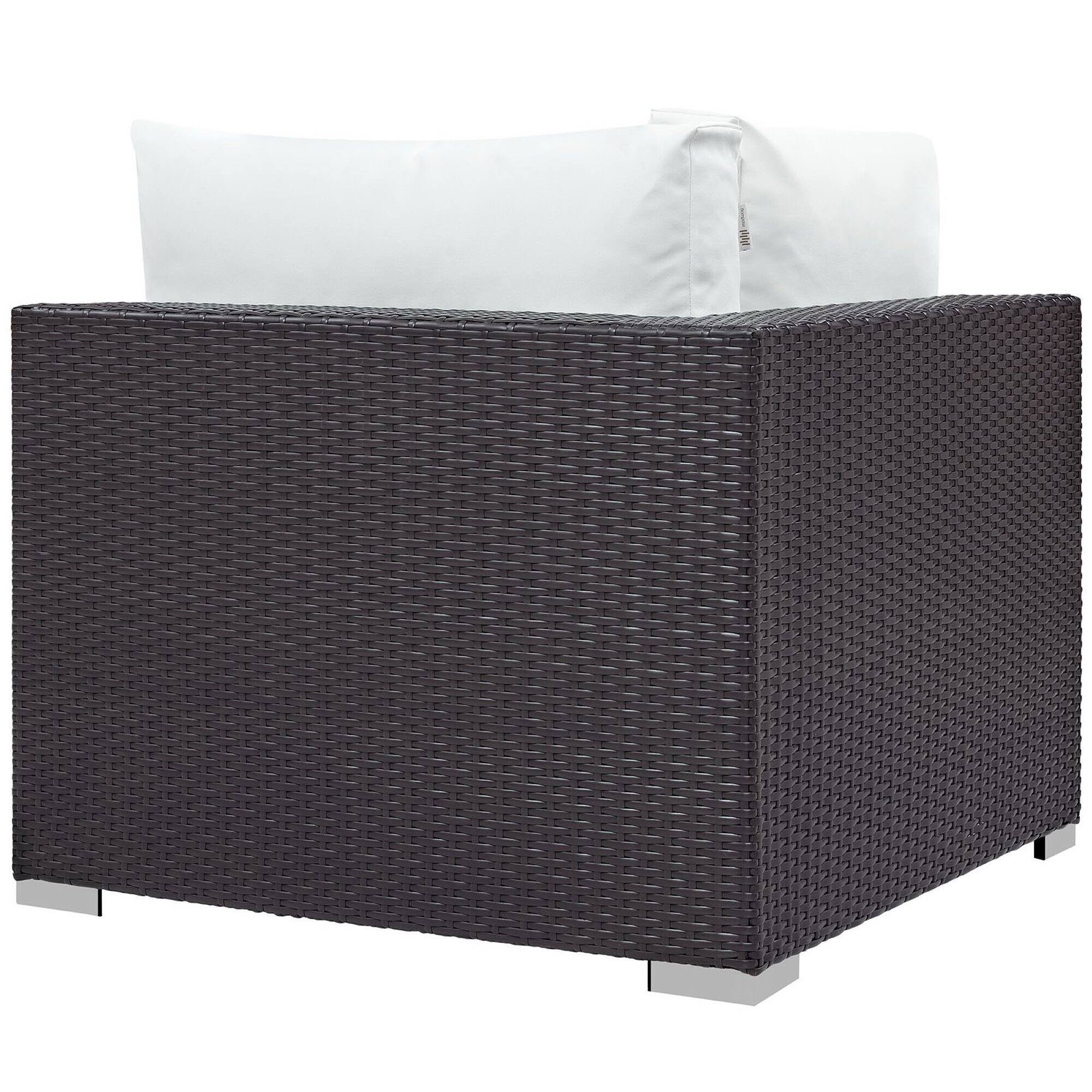 Left. Modway - Convene Outdoor Patio Corner by Modway - Espresso White.