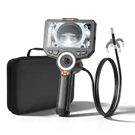 VEVOR - 4-Way Articulating Endoscope with Light, True 1080P HD Industrial Borescope Inspection Camera with Articulated Probe - Black
