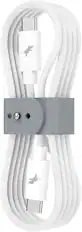 Front. Nimble - Powerknit USB-C to USB-C Cable 2M/6.5 FT Fast Charging for iPhone 17–15, iPad, MacBook Air/Pro 2018–2022, Samsung & More - White.