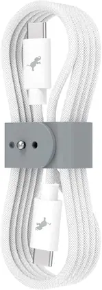 Nimble - Powerknit USB-C to USB-C Cable 1M/3.3FT Fast Charging for iPhone 17–15, iPad, MacBook Air/Pro 2018–2022, Samsung & More - White