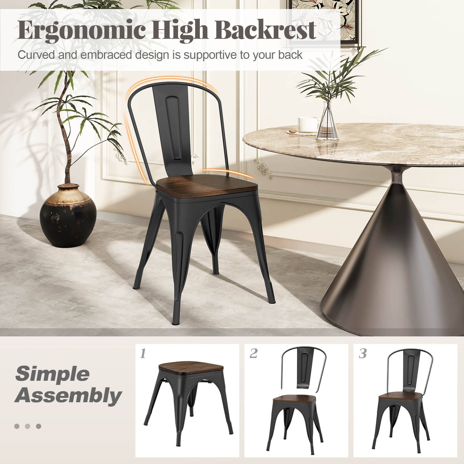 Ergonomic High Backrest  
Curved and embraced design is supportive to your back  

Simple Assembly  
1  
2  
3
