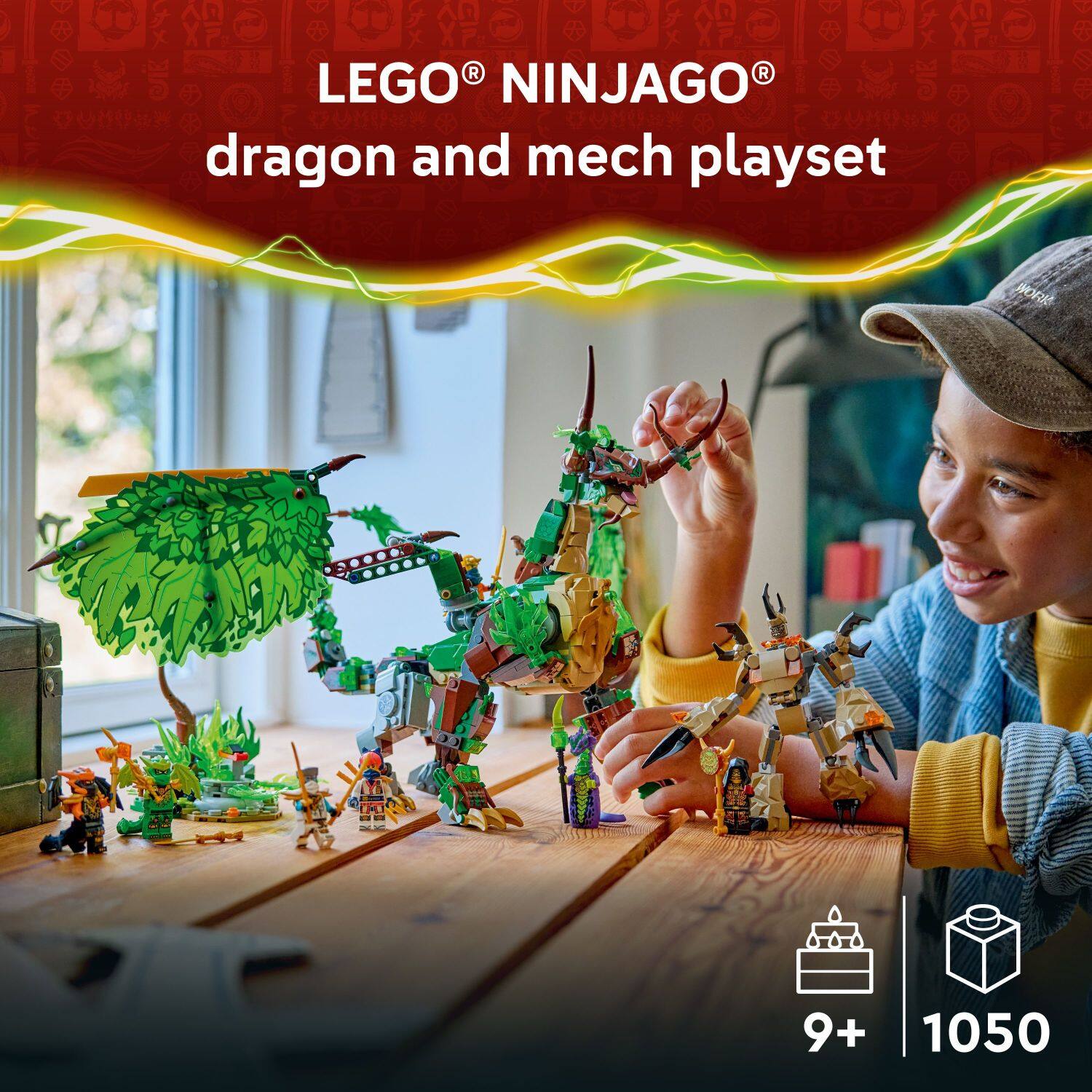 LEGO® NINJAGO® dragon and mech playset

9+ 1050
