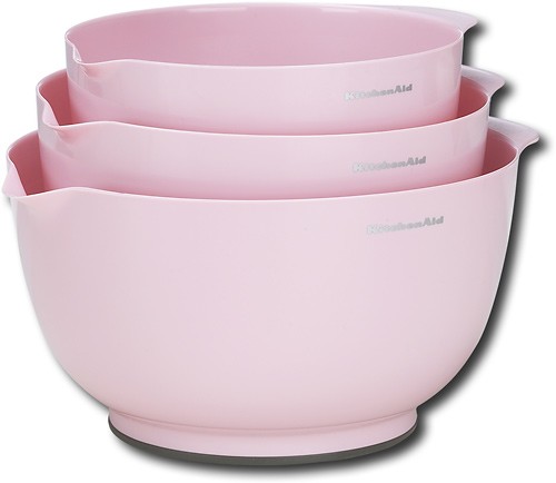 Best Buy: KitchenAid Cook for the Cure Mixing Bowls with Spouts Pink KG175PK
