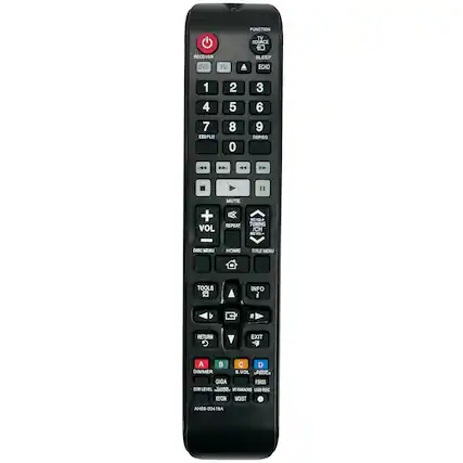 FUNCTION
SOURCE
SLEEP
ECHO
1 2 3
4 5 6
7 8 9
0
RECEIVER
DVD TV
VOL
MUTE
REPEAT
TUNING
CH
DISC MENU
HOME
TITLE MENU
TOOLS
INFO
RETURN
EXIT
A B C D
DIMMER
GIGA
SWLEVEL
MTKARAOKE
USB REC
MOIST
AH50-02418A